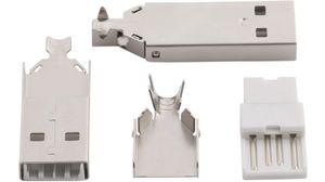 USB-kontaktdon, Kontakt, USB-A 2.0, Rak, Positioner - 4